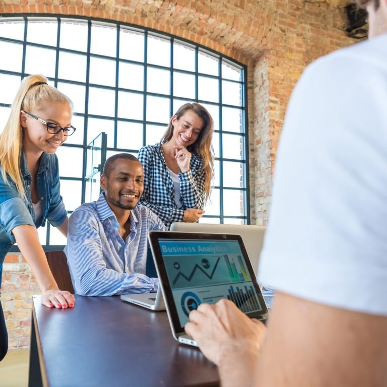 Young business people in office preparing foundation of a start-up company